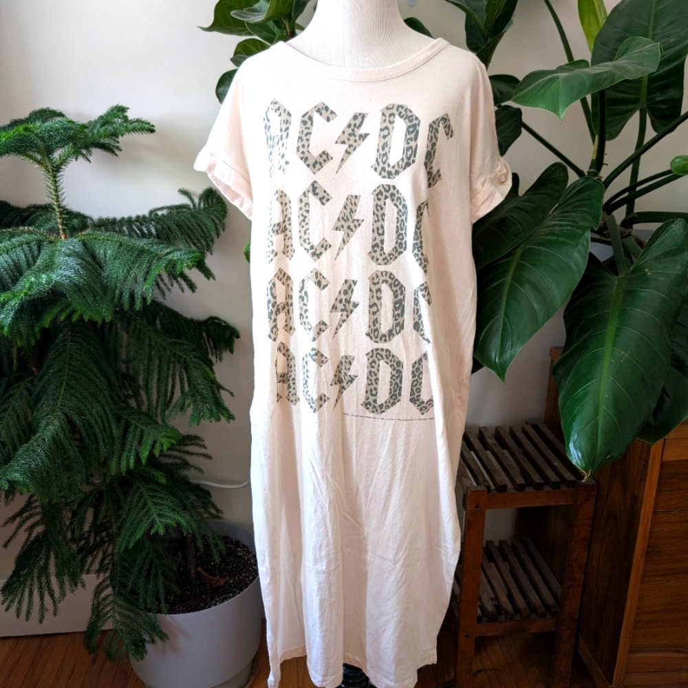 Free People X Chaser ACDC Tunic Dress Tshirt Small